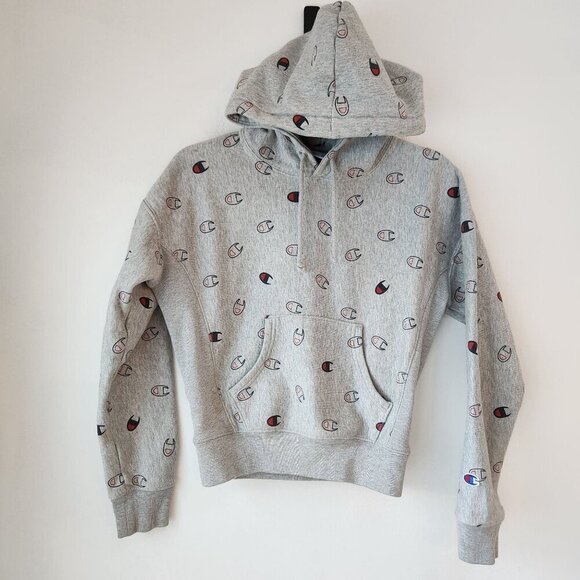 Champion 2 Piece Sweat Set Reverse Weave Hoodie Sweatshirt Joggers Grey XS/S - Picture 2 of 16